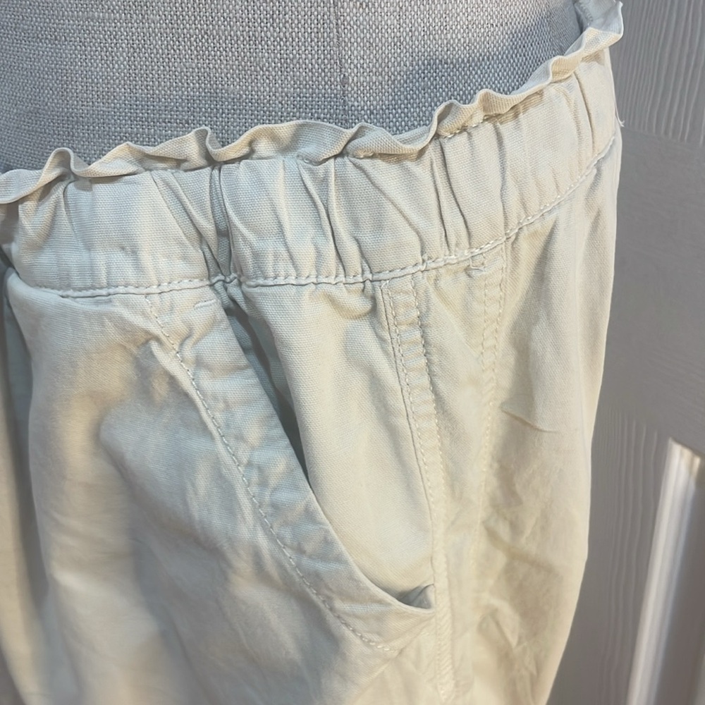 Sonoma Mid Rise Capri pants khaki tan elastic drawstring waist women’s PL petite - Picture 6 of 16